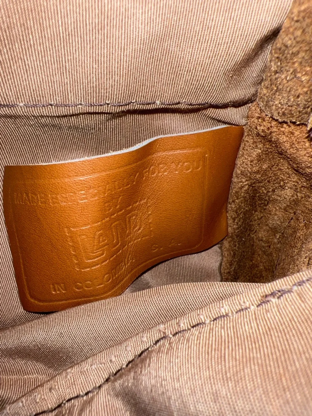 Vintage Land Leather Crossbody Bag Brown Multi Pocket Messenger Travel Organizer
